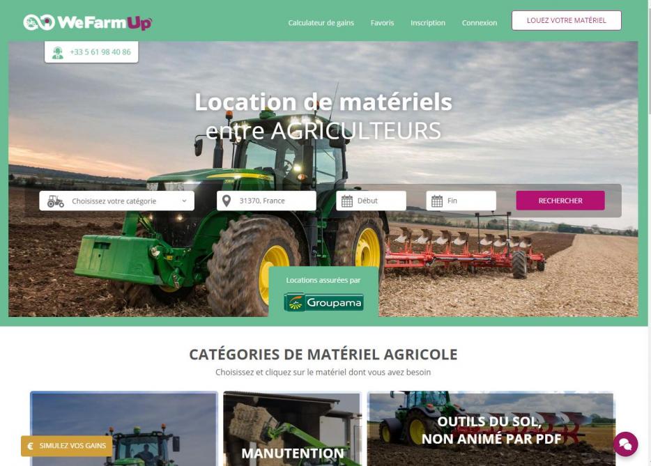 Avec WeFarmUp.com, les agriculteurs peuvent louer entre eux le matériel  dont ils ont besoin.