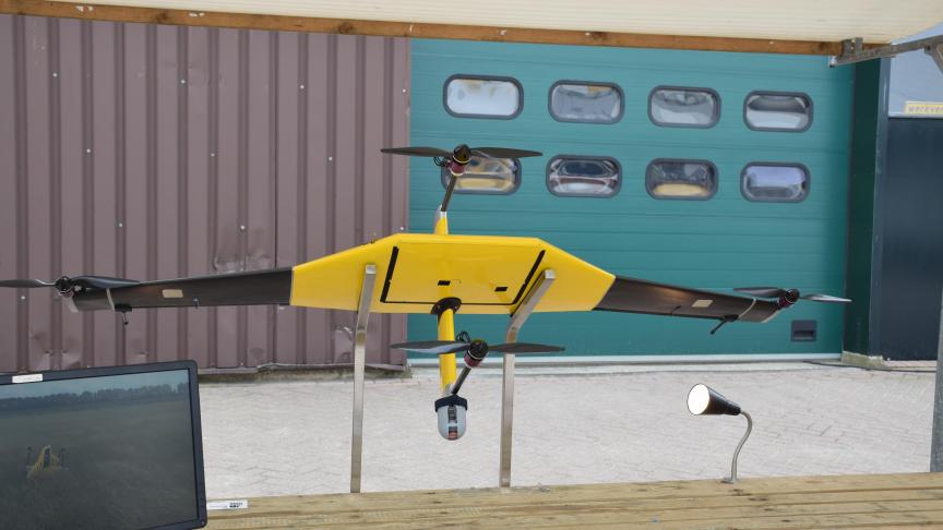 Le drone  d’Atmos Uav combine  les intérêts  de l’hélicoptère  et de l’avion.