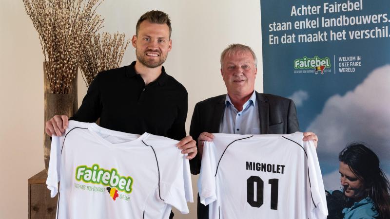 Simon Mignolet (à gauche), accompagné d’Erwin Schöpges, président de Faircoop.