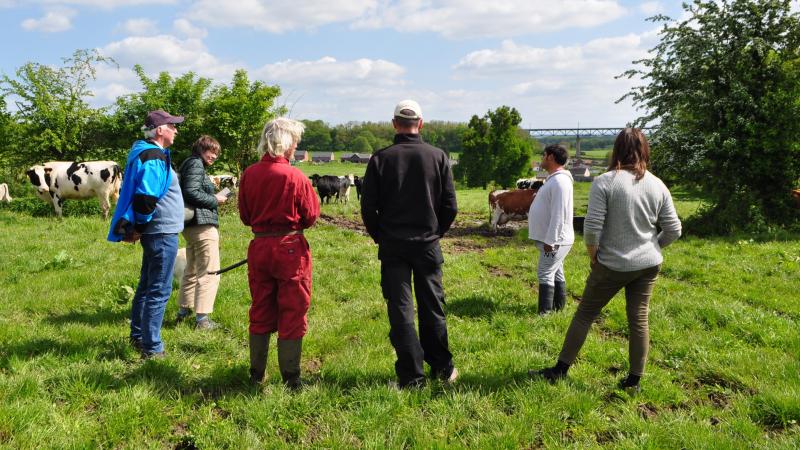 Visite de producteurs et consommateurs à la ferme de Neubempt dans le cadre  du Système participatif de garantie  de Nature & Progrès.