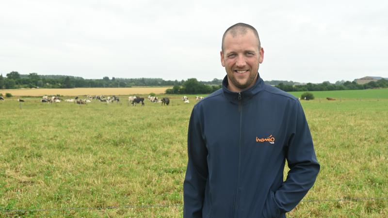 Arnaud Velghe a délimité 56 parcelles autour de la ferme afin de mettre en place un pâturage tournant dynamique.