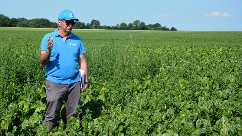 En betterave sucrière, Luc Looze  présentait un herbicide basé sur  une molécule jusqu’ici inutilisée  dans cette culture.