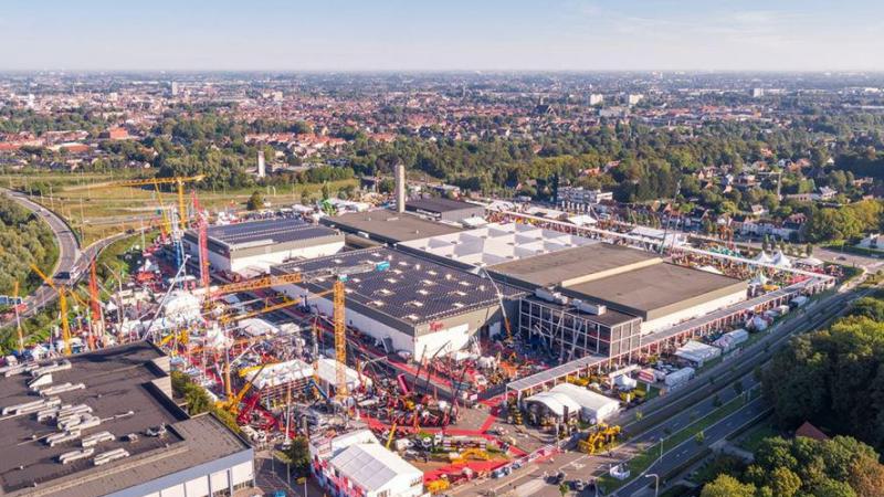 Matexpo s’étend à l’intérieur et à  l’extérieur du parc des expositions  Kortrijk Xpo.