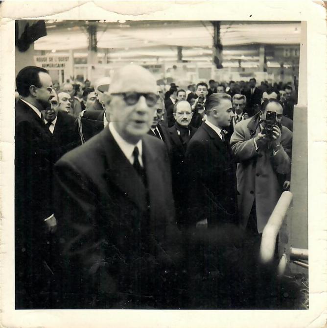 Lors du premier reportage à Paris, une chance rare pour un journaliste belge, faire  la photo du président Charles De Gaulle en visite au Salon International de l’Agriculture.