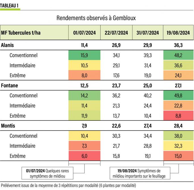 37-Rendements observés à Gembloux