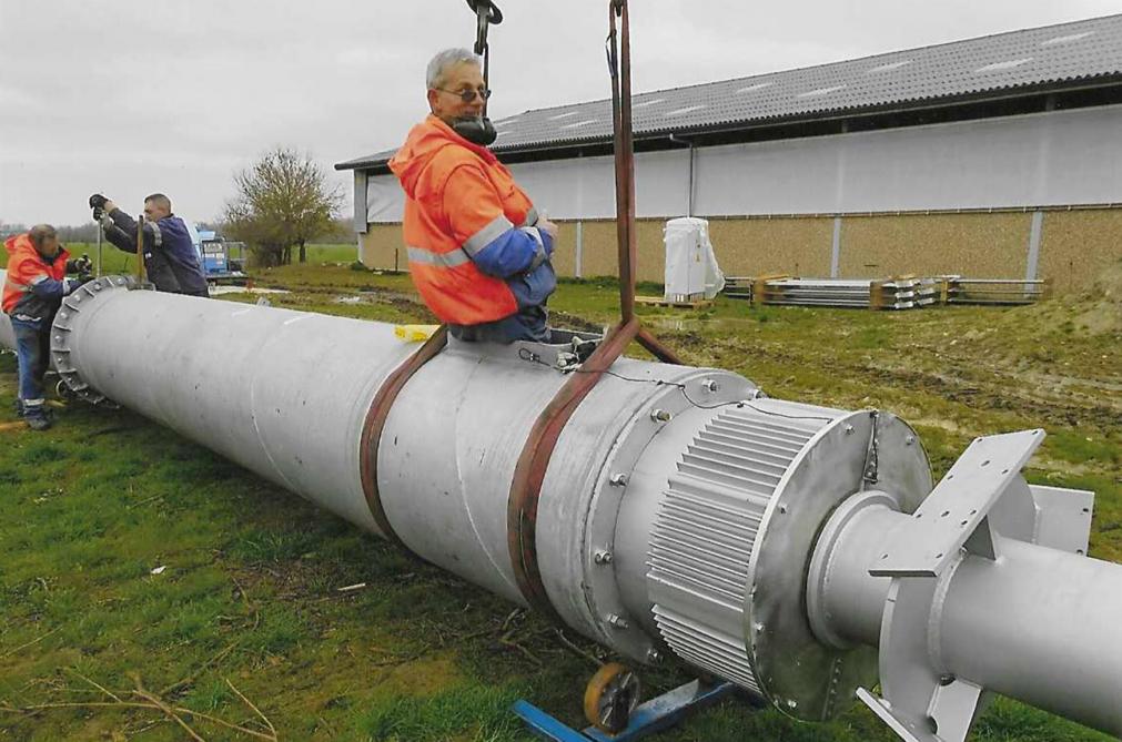 La machine, une Fairwind F100, affiche une puissance  de 10 kilowatts et une surface balayée de 100 m².