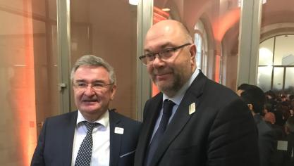 Ce Forum fut également une occasion pour René Collin d’échanger sur la pac post 2020 avec plusieurs ministres européens de l’Agriculture – dont le français Stéphane Travers, à droite sur la photo – afin de tenir les engagements liés à sa simplification et son efficacité pour les producteurs