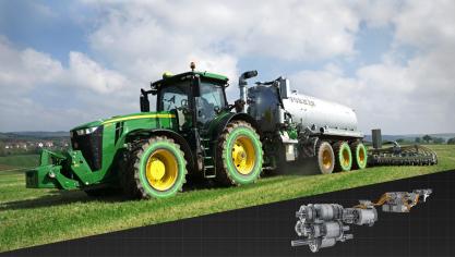 John Deere repart avec un épi d’or pour sa transmission eAutoPower e8WD  développée avec Joskin. Une collaboration qui a aussi permis aux deux  partenaires de remporter la seule médaille d’or de l’Agritechnica 2019.