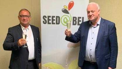 Joris Vanmeirhaeghe (à gauche) est le nouveau président général de Seed@bel.  Marc Ballekens endosse quant à lui le rôle de manager.