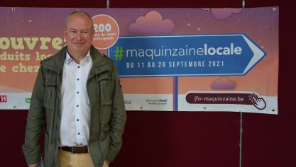 « Cette année, #maquinzainelocale prend son élan en même temps que les journées  fermes ouvertes afin de mettre à l’honneur, dans le contexte particulier  que nous connaissons, à la fois les producteurs et les commerçants  de proximité », explique Philippe Mattart, directeur de l’Apaq-w.