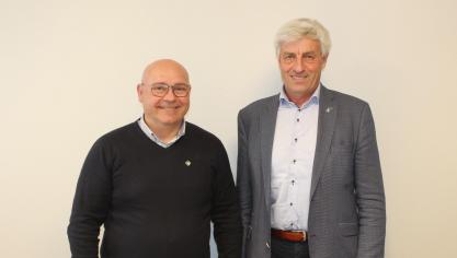 Bruno Vincent (à gauche) succède à Hendrik Vandamme, à la tête de l’ABS depuis 16 ans.