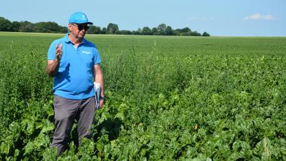 En betterave sucrière, Luc Looze  présentait un herbicide basé sur  une molécule jusqu’ici inutilisée  dans cette culture.