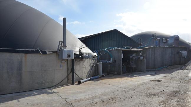 Dans l’unité de biogaz de la ferme de Champignol, une seconde cuve de stockage a été créée pour optimiser la puissance de l’installation.