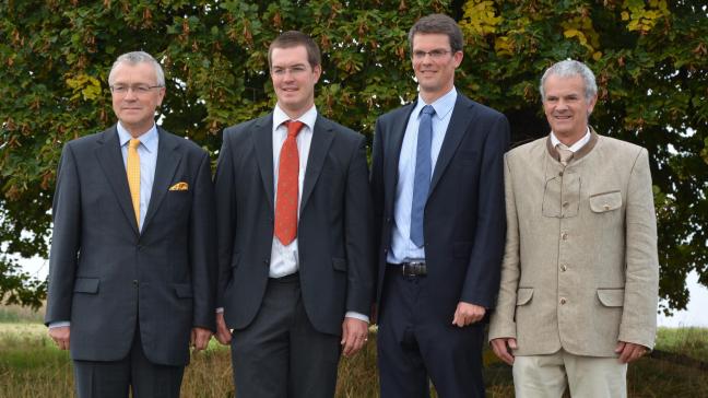 Tanguy, Werner, Sébastien et Yvan Dumont de Chassart (de gauche à droite) incarnent l’esprit familial de Redebel tout en œuvrant à son développement international.
