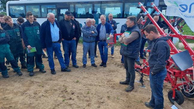 Jos Piffet donnait régulièrement des explications lors de visites de terrain.