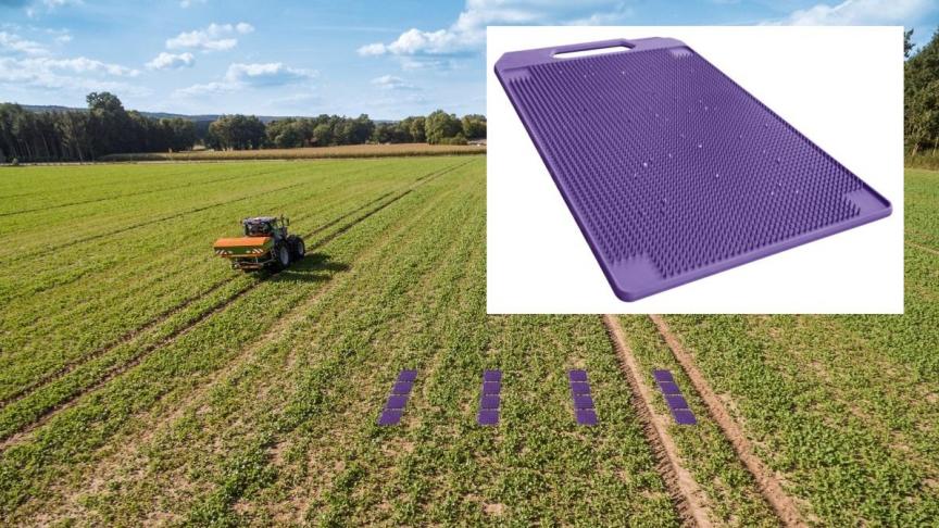 Les tapis EasyCheck sont disposés sur le passage du distributeur avant d’être photographiés avec un smartphone et analysés par l’application.