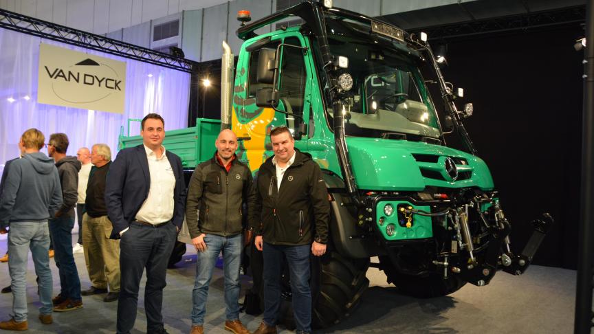 De gauche à droite : Antoine Theijs (Marcel Van Dyck), Laurent Poincloux (Mercedes-Benz Special Trucks) et Ralf Wissing (Unimog Service & Parts).